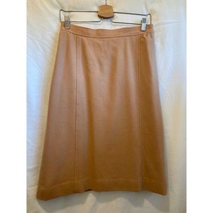 Vintage Wool Pencil Skirt Camel 12
